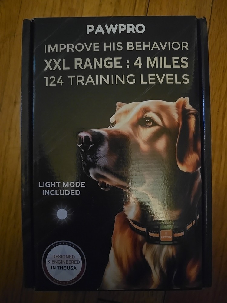 PAWPRO 4-Mile Dog Training Collar Waterproof Rechargeable Adjustable Levels