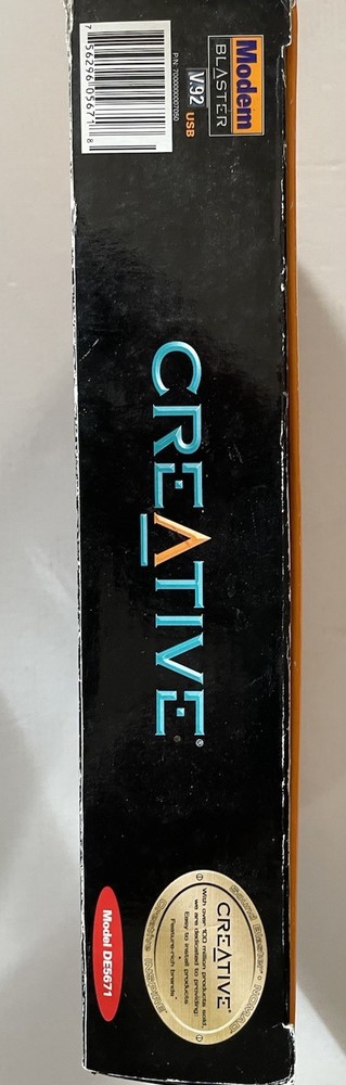CREATIVE MODEM BLASTER V.92 USB SERIAL 756296056718 Complete with box