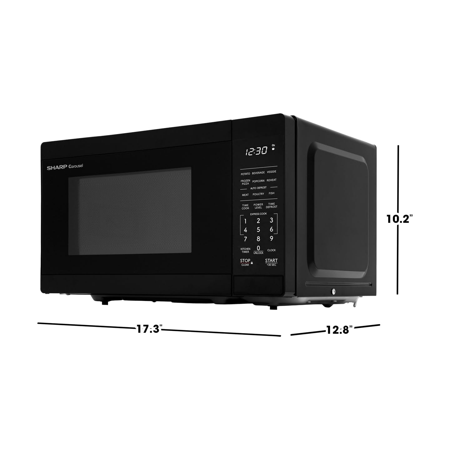 SHARP Compact Countertop Microwave Oven with Removable 10" Carousel Turntable