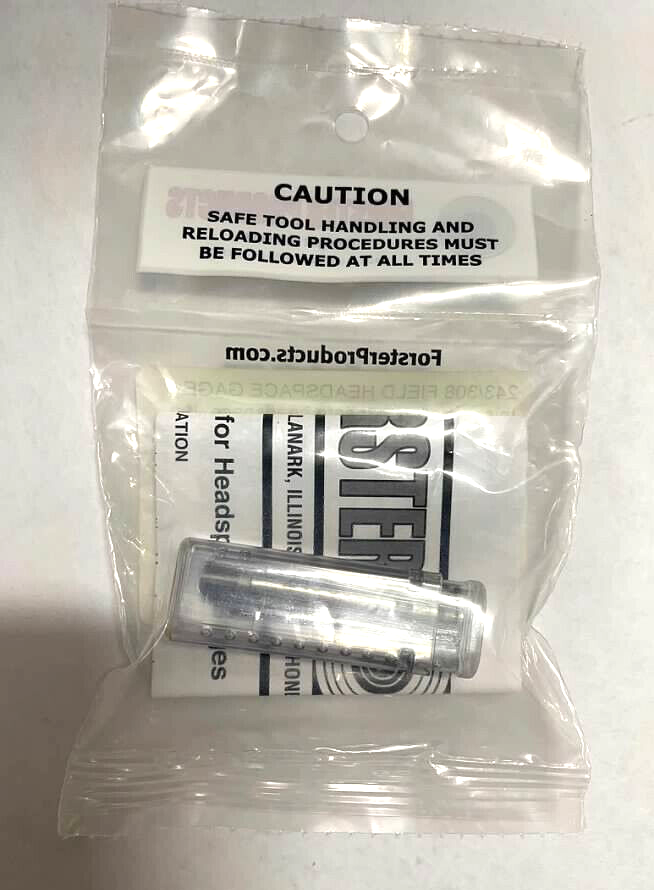 Forster HG0243F Rimless Headspace Gage, FIELD Length for 308 Winchester/ 243 Win