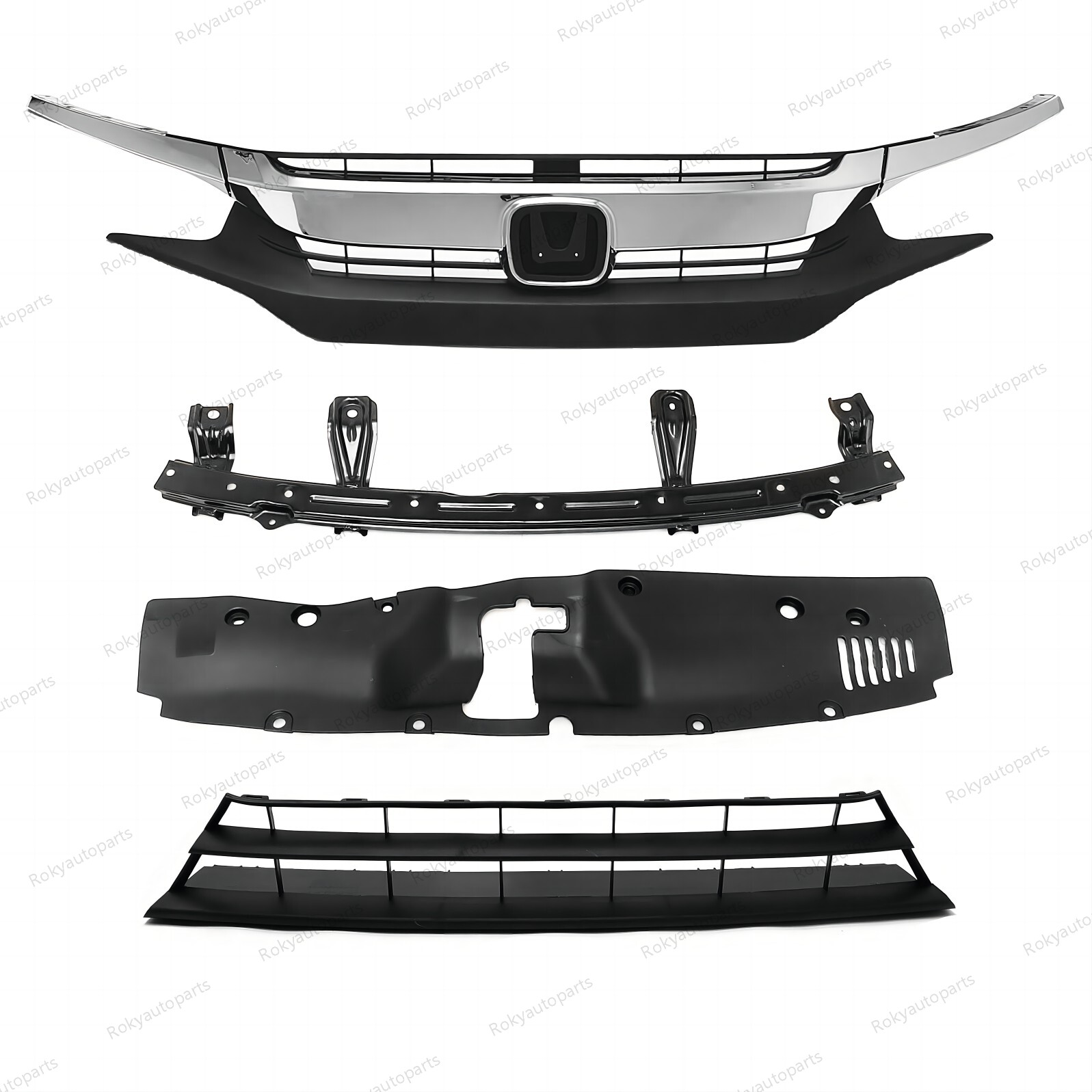 For CIVIC 2016-18 Grilles/Fog Light Set/Radiator Cover/Bumper Headlight Brackets