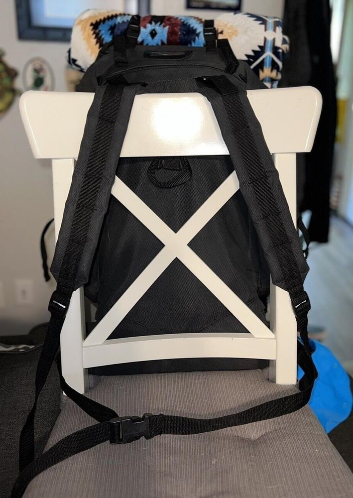 Multi-use Pack Black Hiking Backpack L/XL - Adjustable - 6 pockets - Vinyl PVC