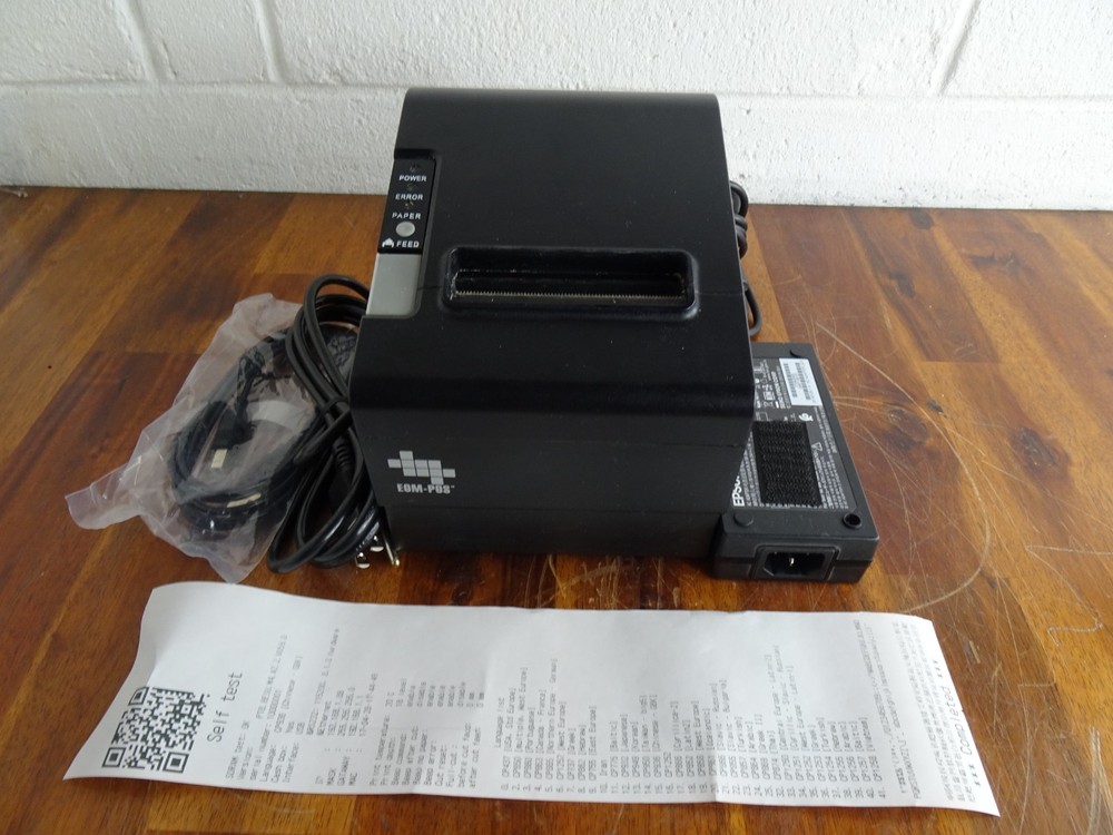EOM-200 POS Thermal Receipt Printer Ethernet/LAN USB & Serial Autocut Tested