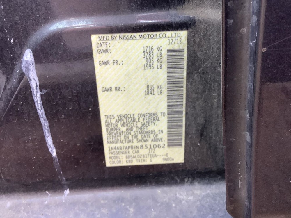 SENTRA 2014 Glove Box 4730646