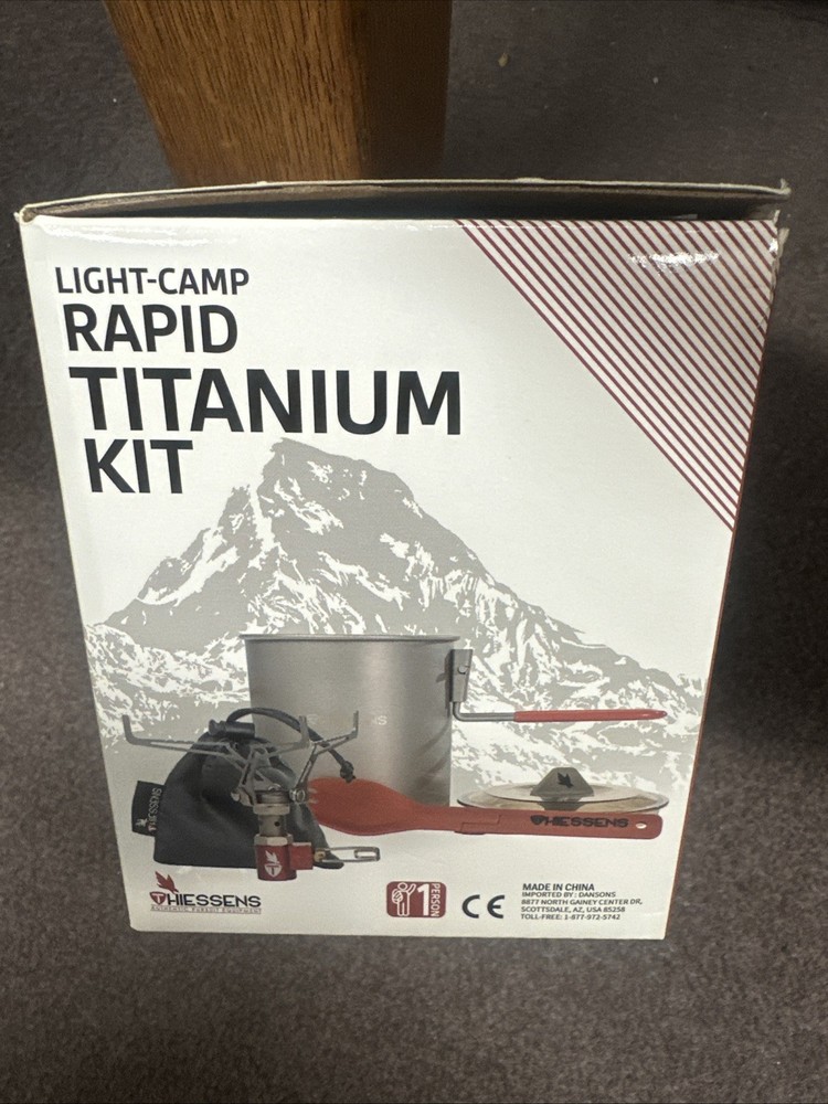 Thiessens Light-Camp Rapid Titanium Kit / Sealed / Ships Fast!