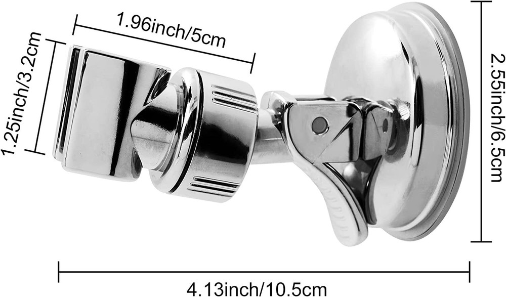 Adjustable Shower Head Holder Suction Cup Handheld Wall Mount Bathroom Bracket