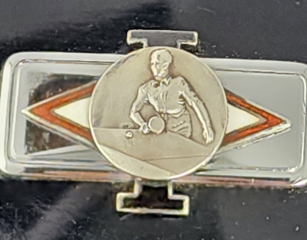Evans Cigarette Case With Table Tennis Medal