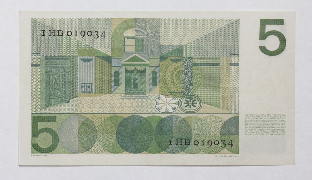 1966 Netherlands 5 Gulden P# 90a 3XUR