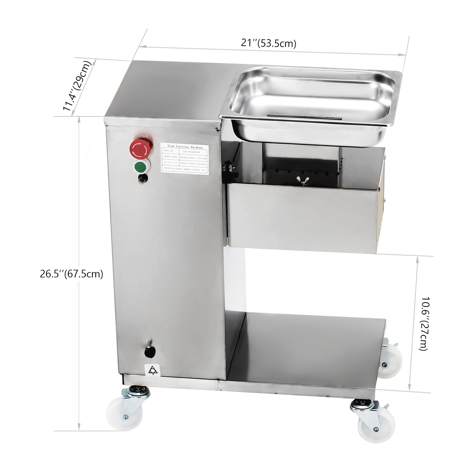 500KG Meat Cutting Machine Stainless Steel Commercial Meat Cutter Slicer