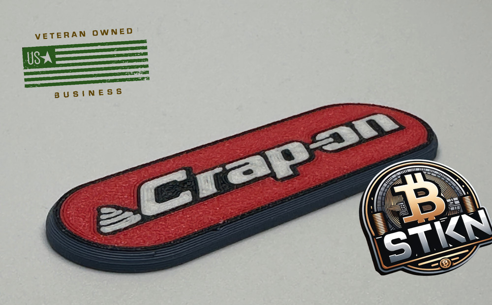 2 PACK 💩 Crap-on 💩 3D Printed Magnet (novelty) toolbox changing table Emblem