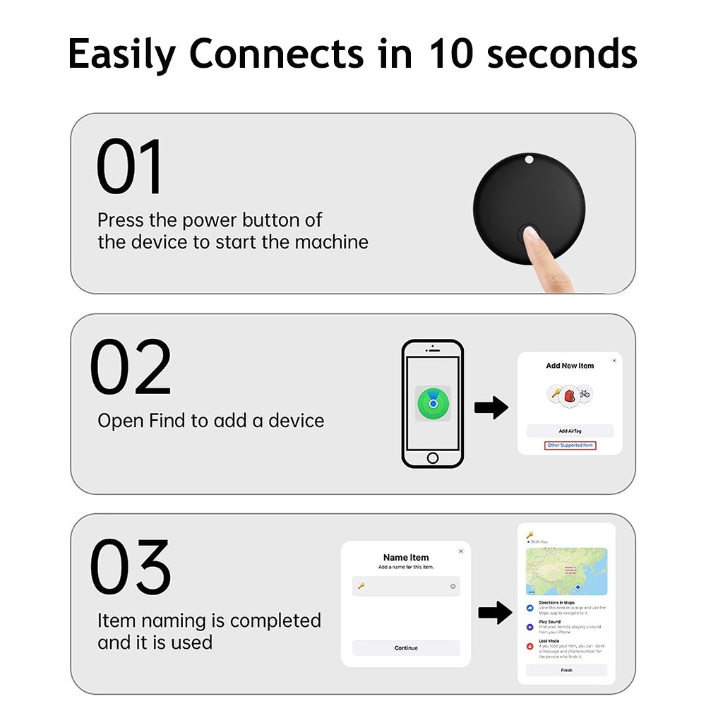 Airtag Dog Cat Collar Holder Case / Bluetooth Mini GPS Location Tracker Device