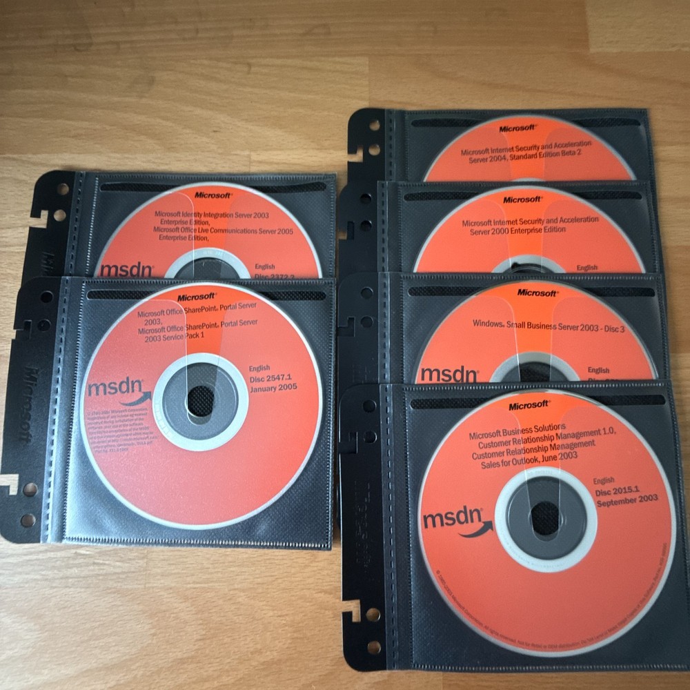 Microsoft MSDN Server Disc Set SharePoint, ISA, and More