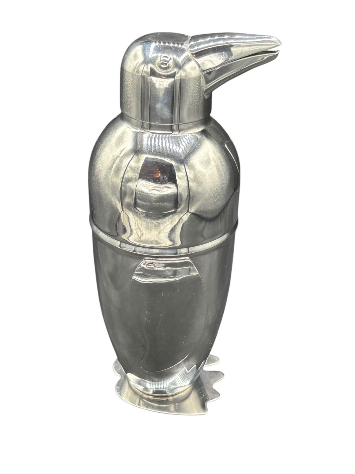 Penguin Shaped Stainless Steel Cocktail Shaker With Strainer Lid & Fun Design