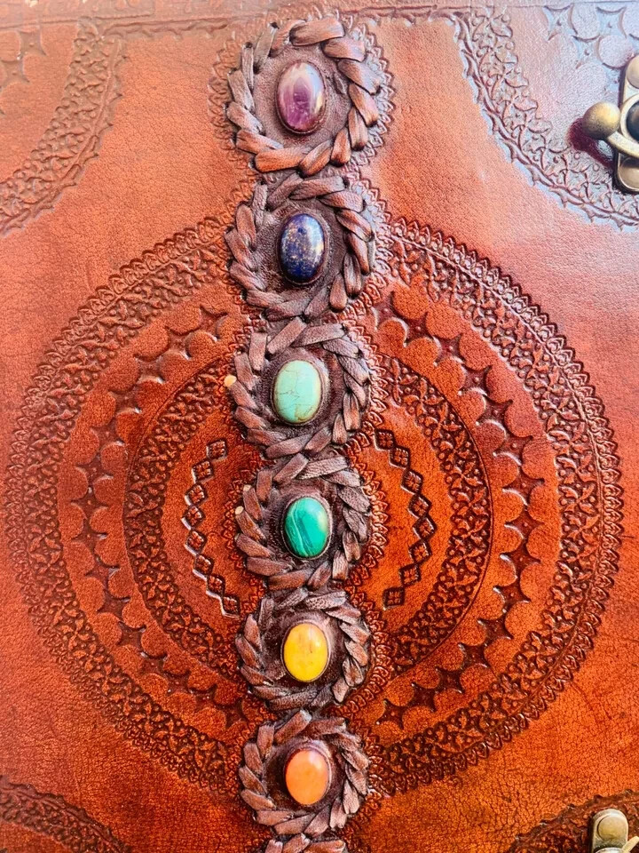 Refined Leather Ring Binder Binder Cover Notebook Office Folder Seven Stone