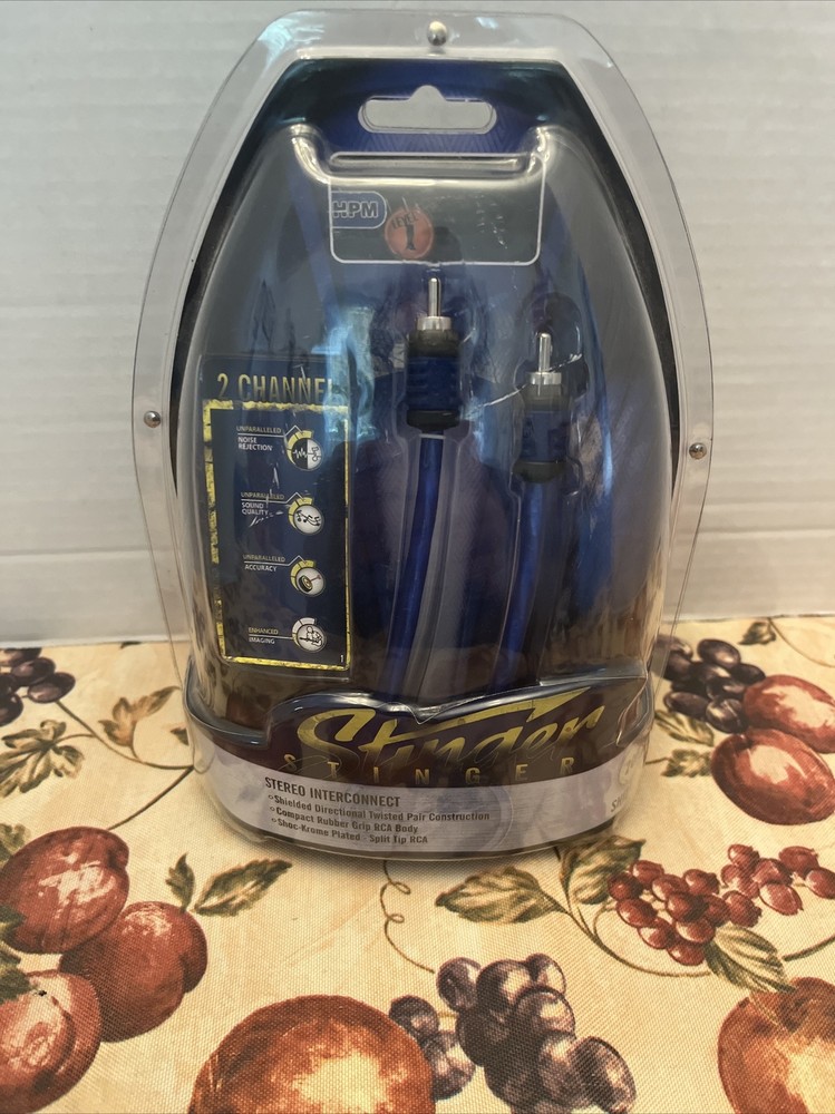 NEW ELECTRONICS 2 CHANNEL STINGER STEREO INTERCONNECT 20FT SH12120SPLIT TIP RCA