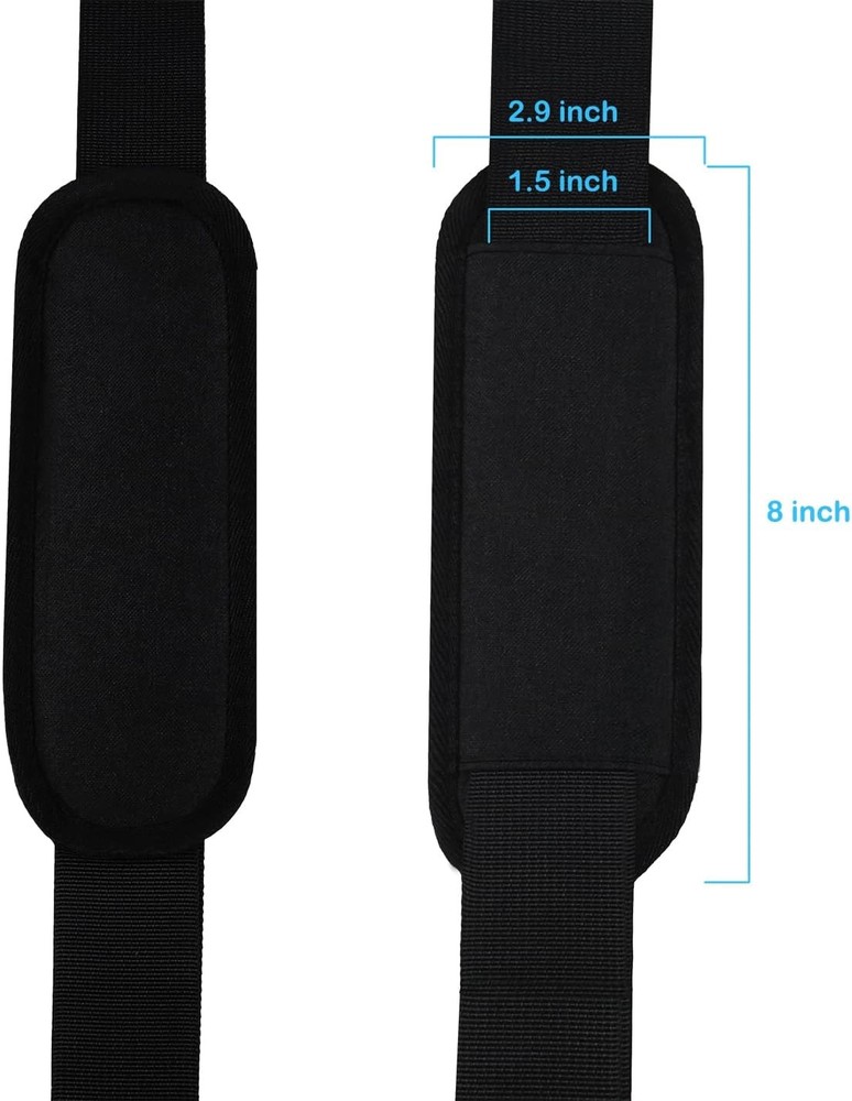 Universal Replacement Laptop Shoulder Strap, Durable 55" Adjustable Black