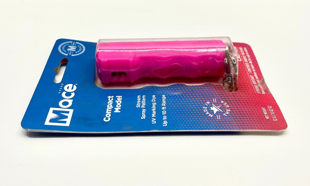 Mace Flip Top Compact Pepper Spray, 10ft Range, Pink, 80787