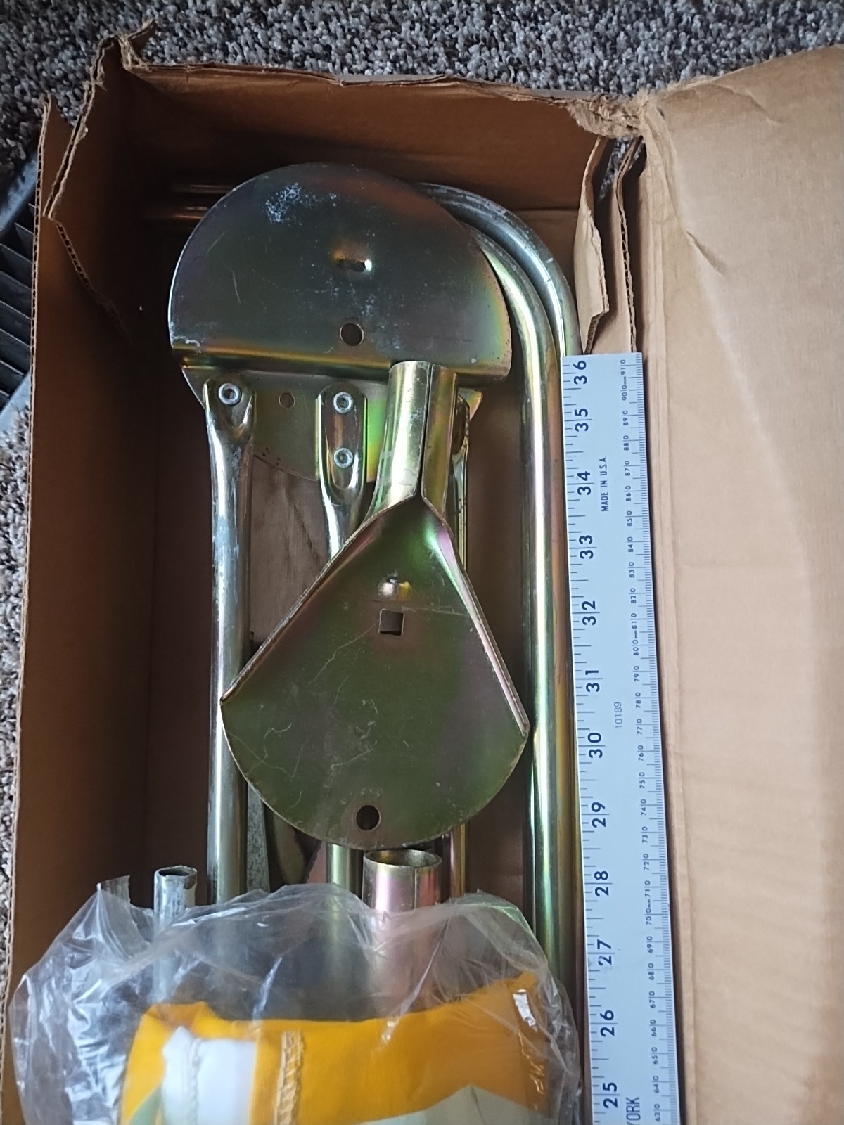 BUGGY TOP Umbrella TRACTOR 3 Bow Frame Yellow White Canopy Minneapolis Moline 40