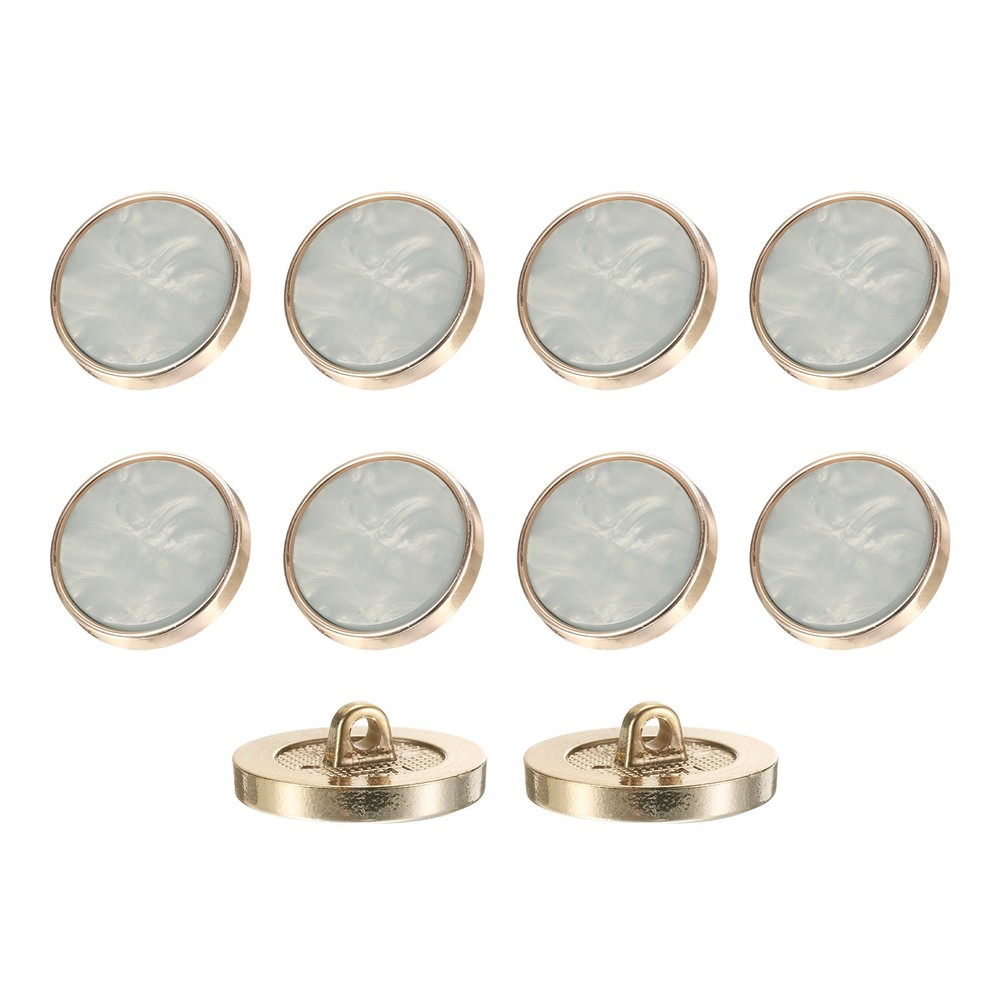 10Pcs Round Button, 25mm/1" Resin Decorative Pattern Button, Dark Gray