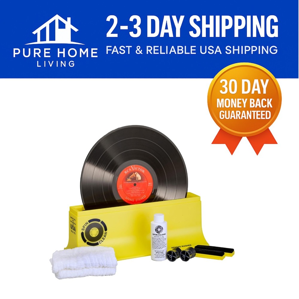 Dual-Sided Vinyl Record Cleaning Kit - Snap-in Rollers & Alcohol-Free Solution