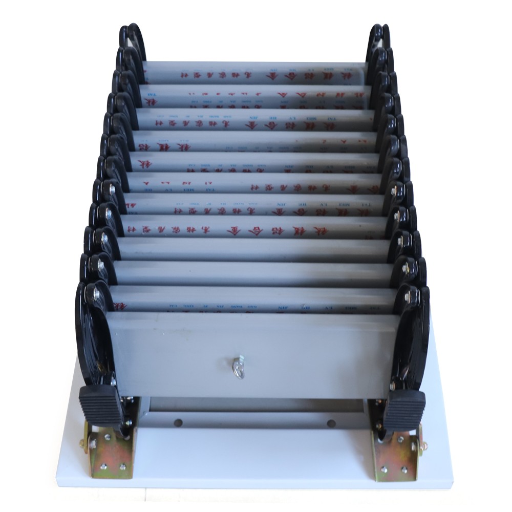Attic Loft Pull Down Ladder 12Step Wall Mounted Folding Loft Ladder Stairs