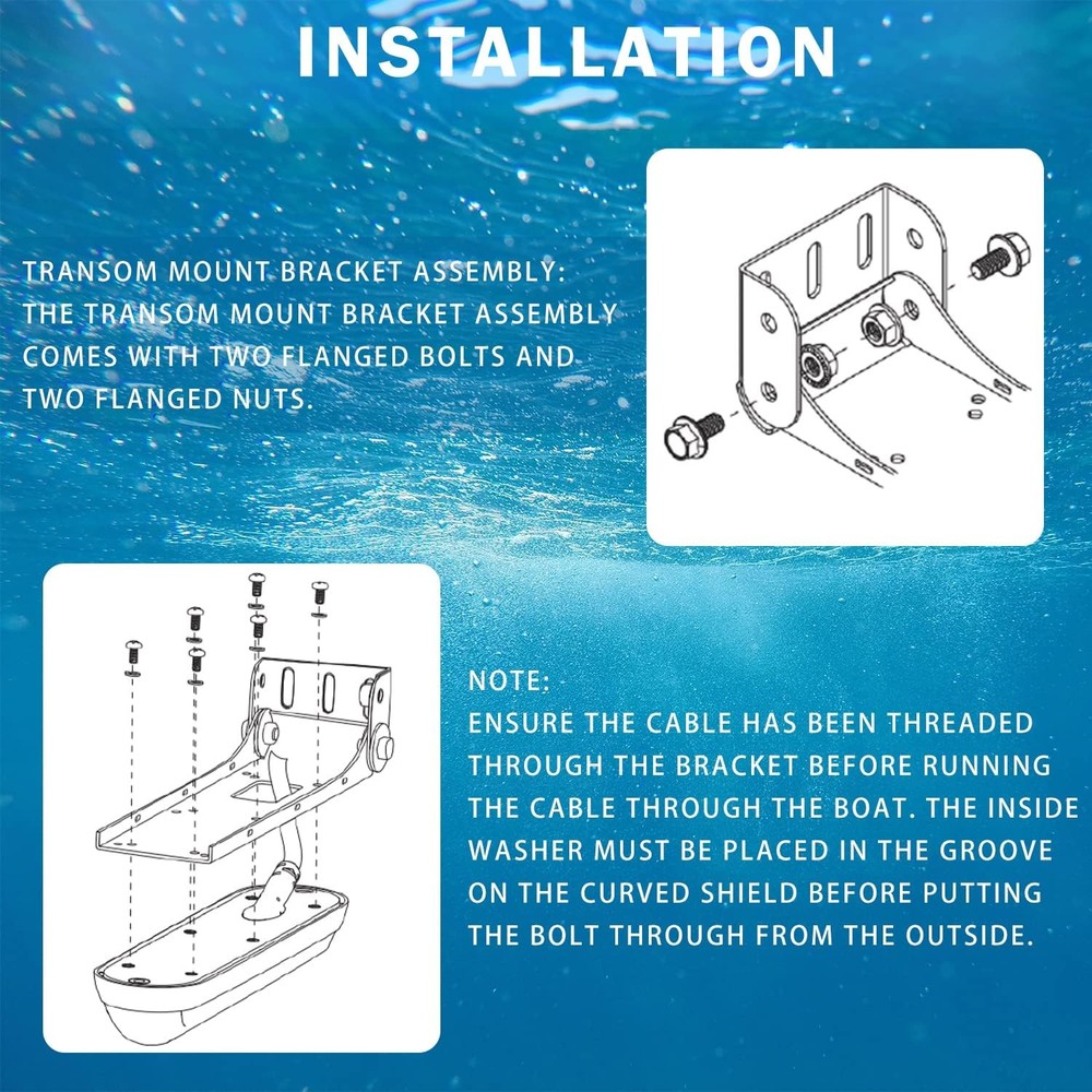 000-12603-001 Transom Mount Bracket for StructureScan 3D, Silver