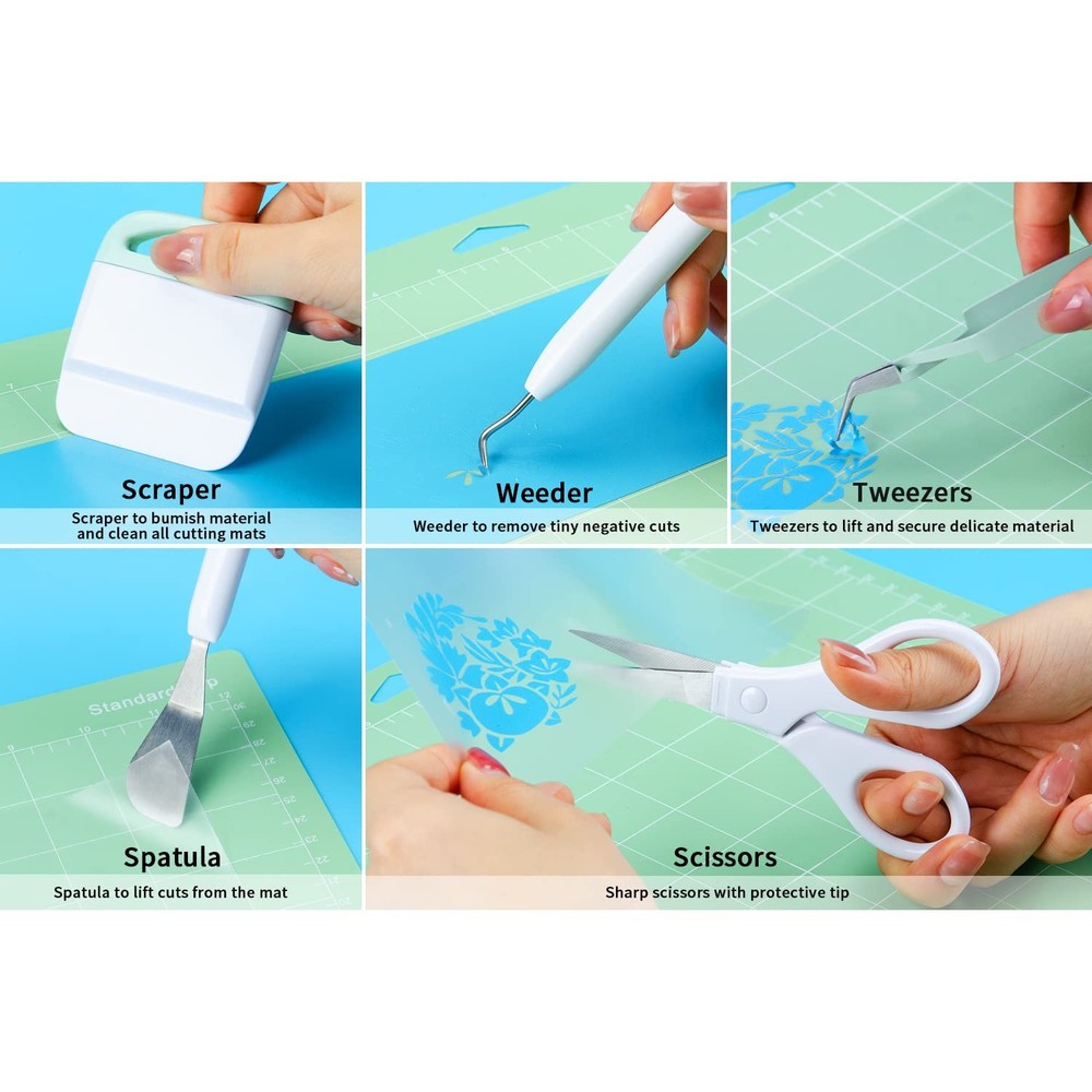 Vinyl Weeding Tool Set: Vinyl Weeding Craft Basic kit 5 Pieces Including Twee...