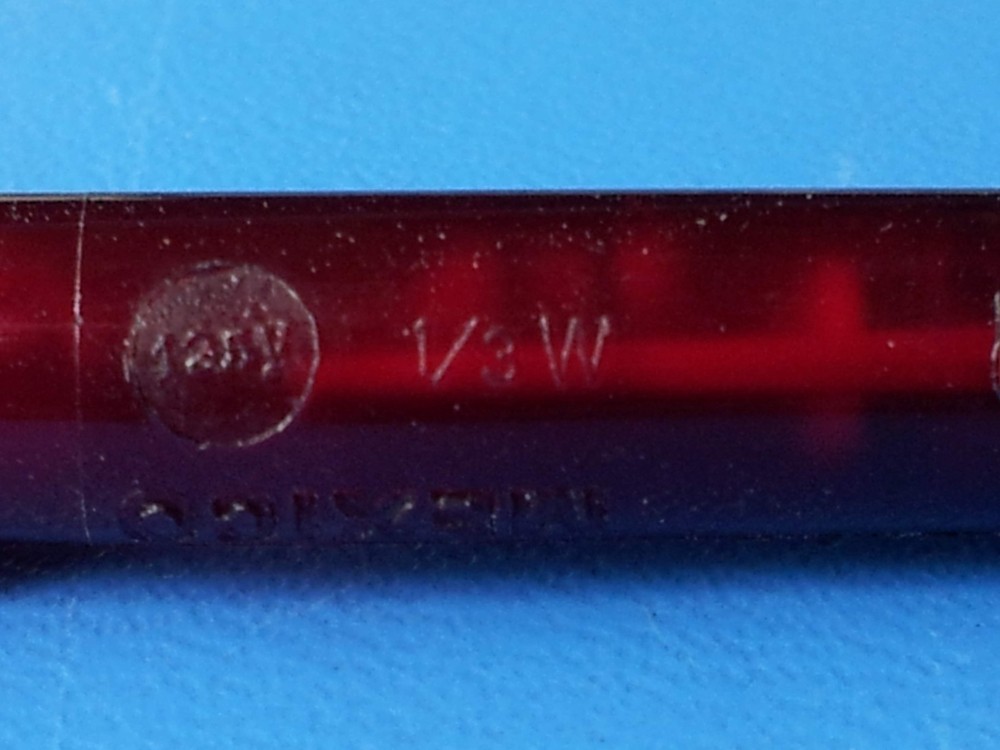 (10 PCS) PANEL LIGHT, RED Round Indicator Light 1/3W,125V, JEMCO, 312-305