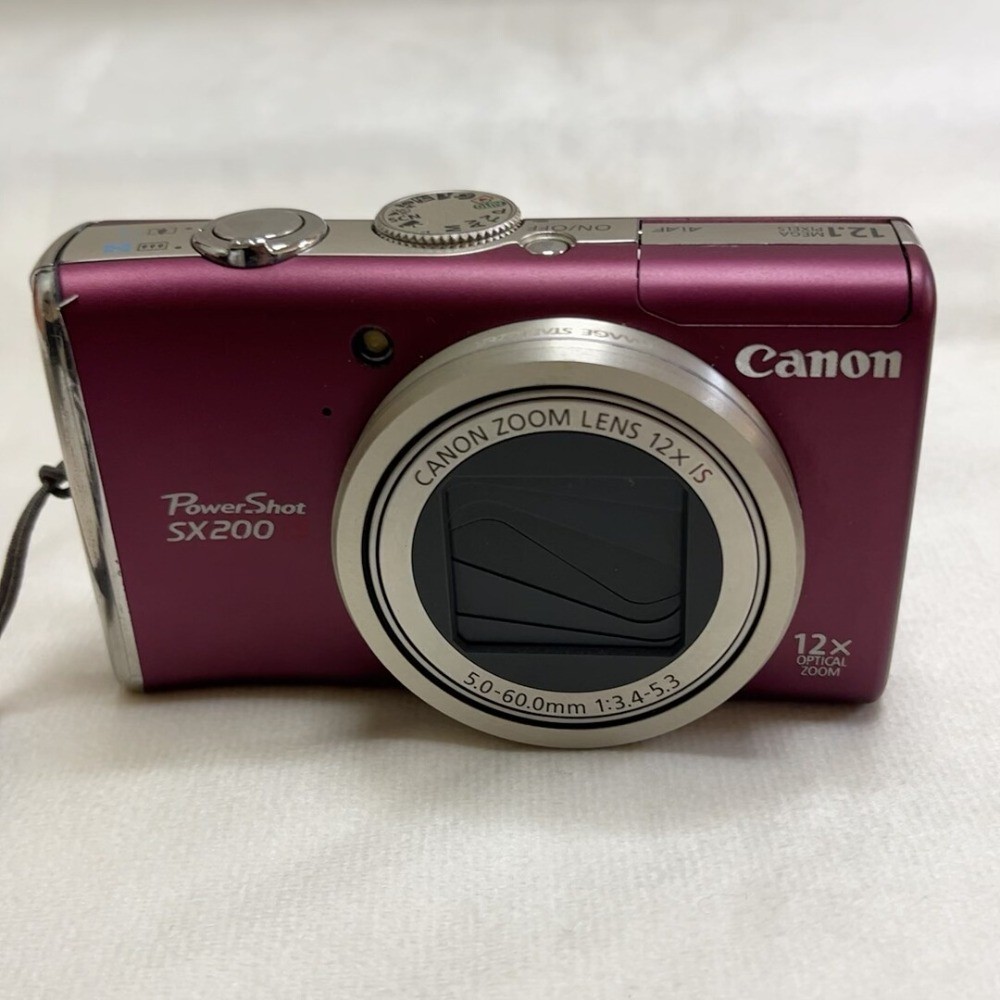 Canon PowerShot SX200 lS CCD Digital Camera 12.1MP 12x Optical Zoom Red