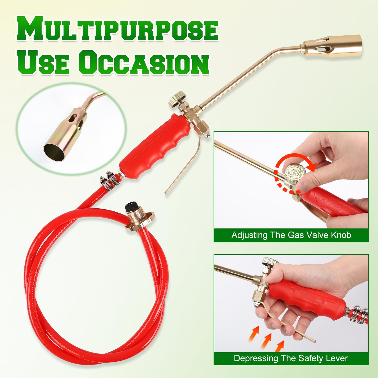 2025 New Propane Torch Weed Burner Kit, Portable Garden Weed Burner Torch, Hi...