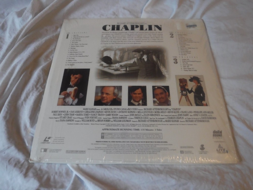 "Chaplin" Widescreen Laserdisc LD - Robert Downey Jr.