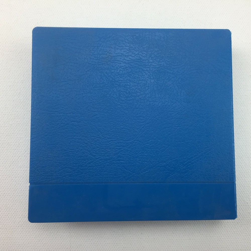 SRW Micro/5 Disk Diskette ComPak Case Blue Plastic Cover Spine Label