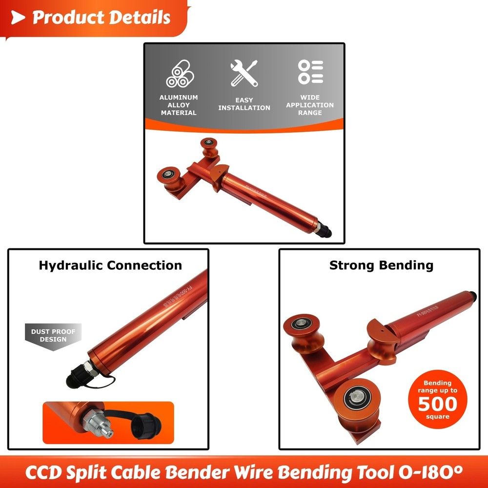 CCD Split Cable Bender Wire Bending Machine 0-180° 35-500 Square