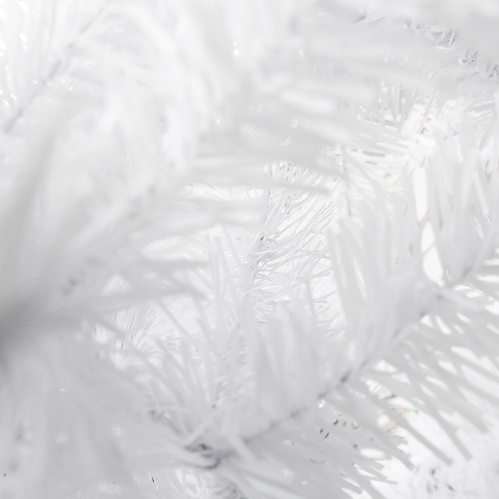 8ft Flocking Tied Light Christmas Tree