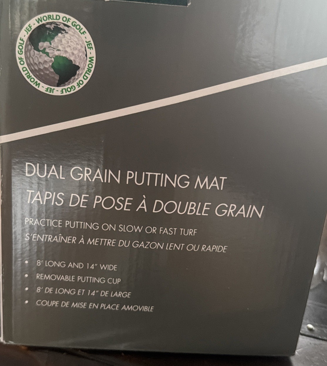 Dual Grain Slow/Fast Turf 8’ Golf Putting Putt Practice Green Mat GREAT GIFT NEW
