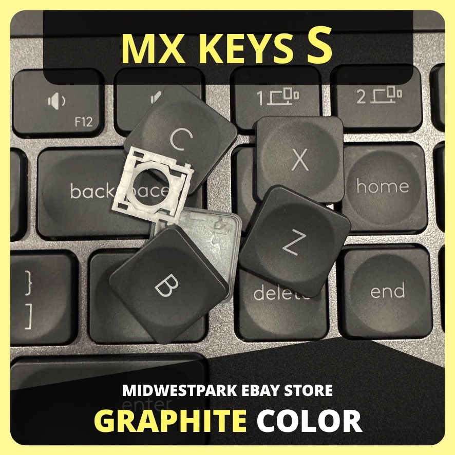 Logitech MX Keys S Keyboard ~ Replacement Key & Switch Part ~ Graphite