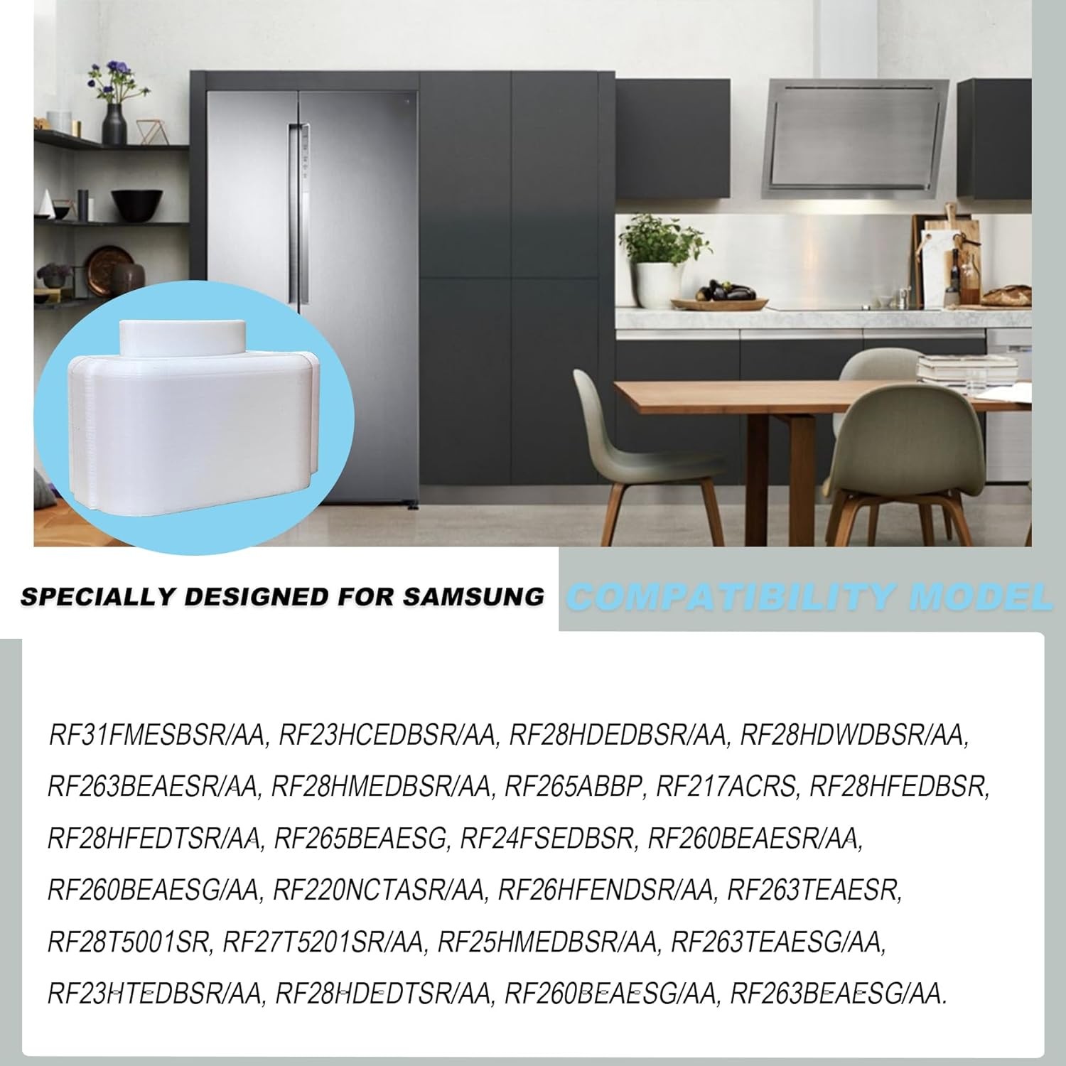 CCLINK Refrigerator Door Repair Parts Compatible With Samsung white