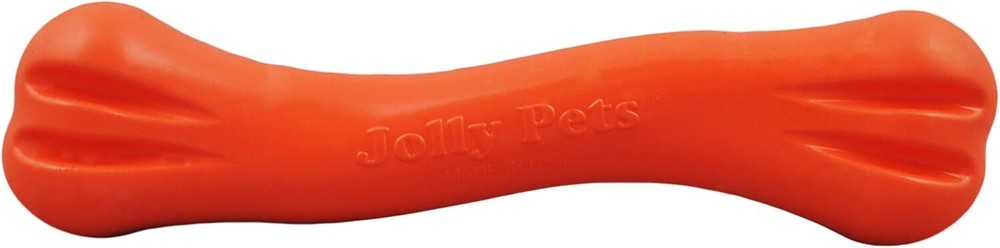 Jolly Pets 9-inch, Bone, Orange, Large Orange/Large