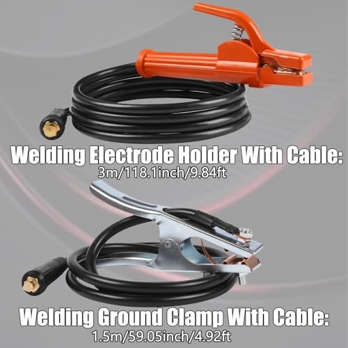 Welding Electrode Holder,Welding Ground Clamp, With cable 25mm ² 1.5+3M