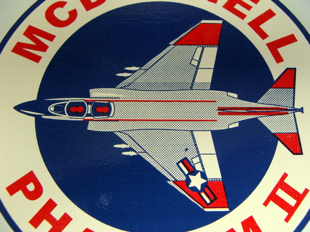 F-4 PHANTOM JET FIGHTER LARGE WINDOW DECAL