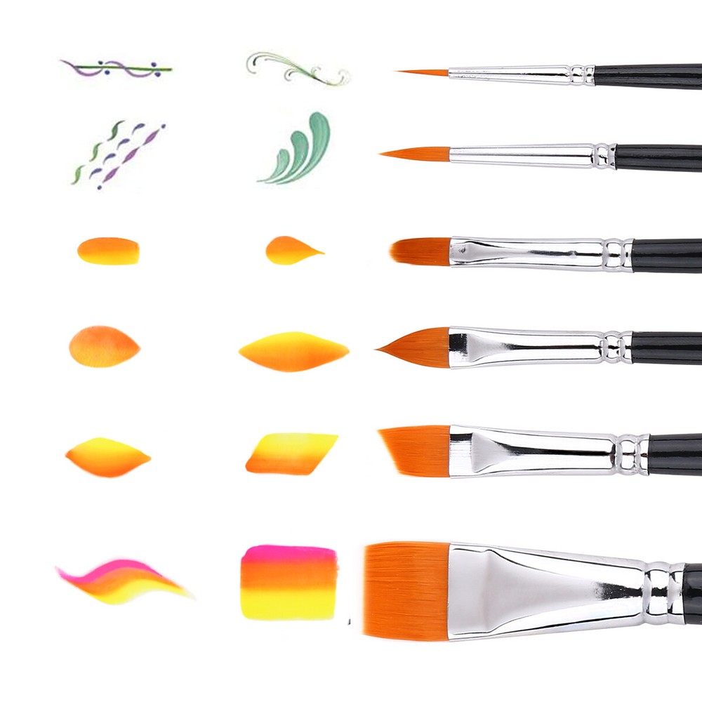 Bowitzki Split Cakes Face Paint Kit Professional Brush Stencils for Halloween