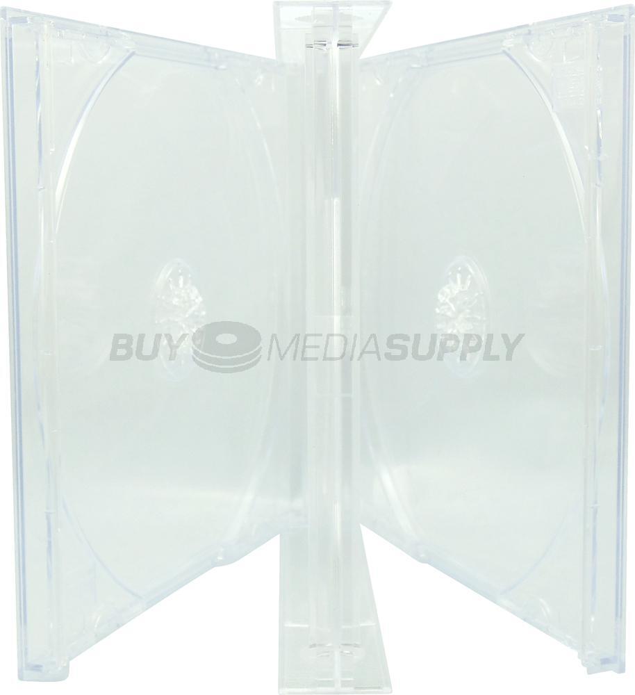 22mm Clear Quad 4 Discs CD Jewel Case Lot