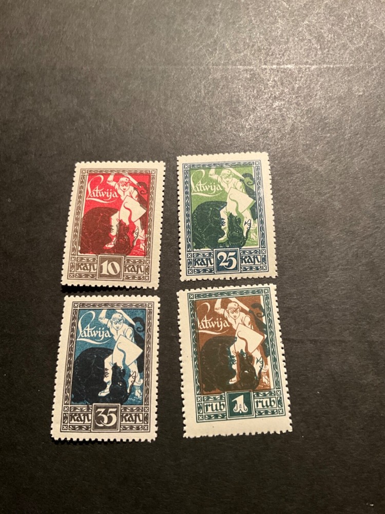 Stamps Latvia Scott #64-7 never hinged