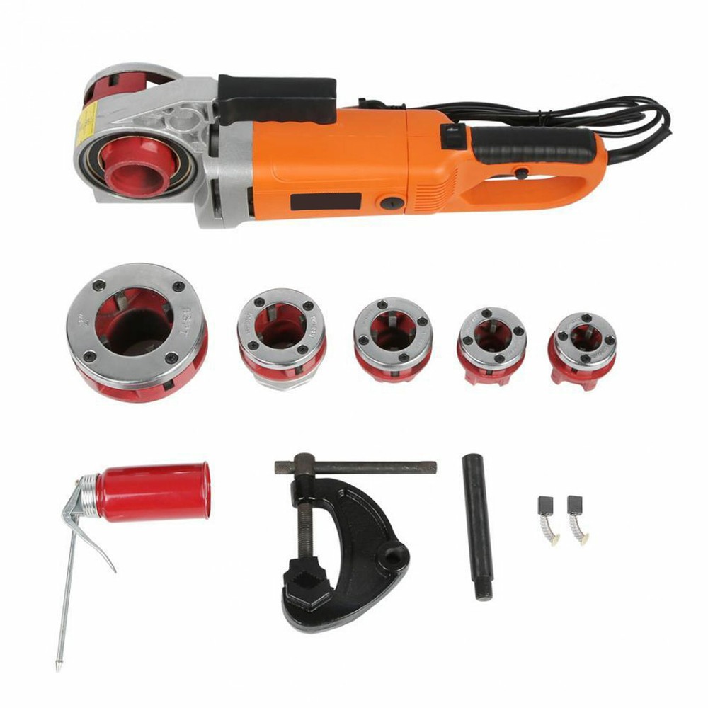 2300W Electric Pipe Threader Pipe Threading Machine 6 Dies 1/2-2" HD Pipe Cutter