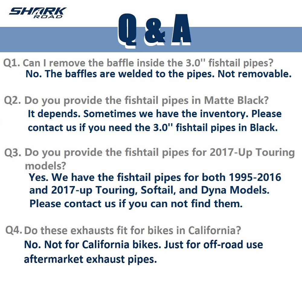 36”Chrome Fishtail Slip on Muffler 3" Fish Tail For Harley 1995-2016 Touring