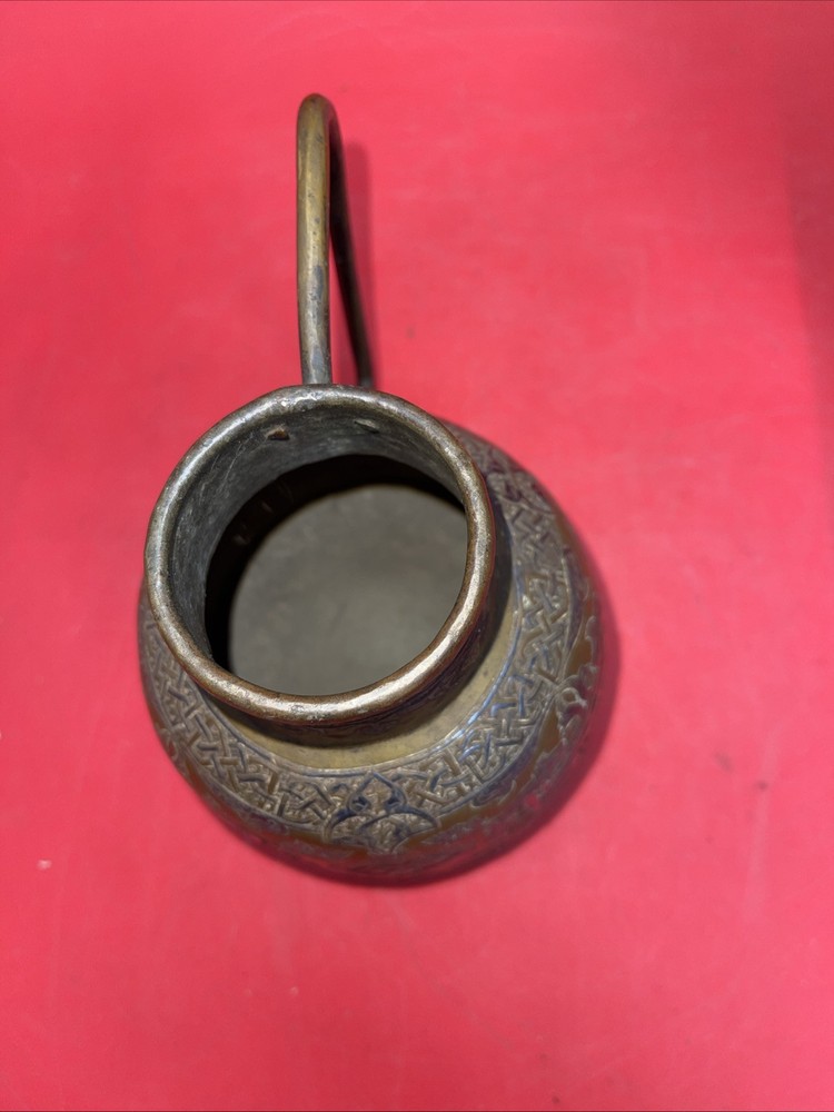 ANTIQUE vintage Copper Jug with handle