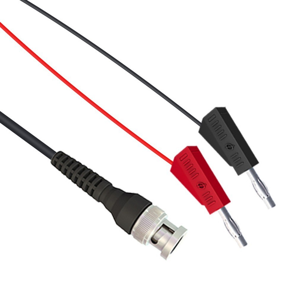 Secure Connection BNC to Dual Stacking Test Leads Cable for Oscilloscopes