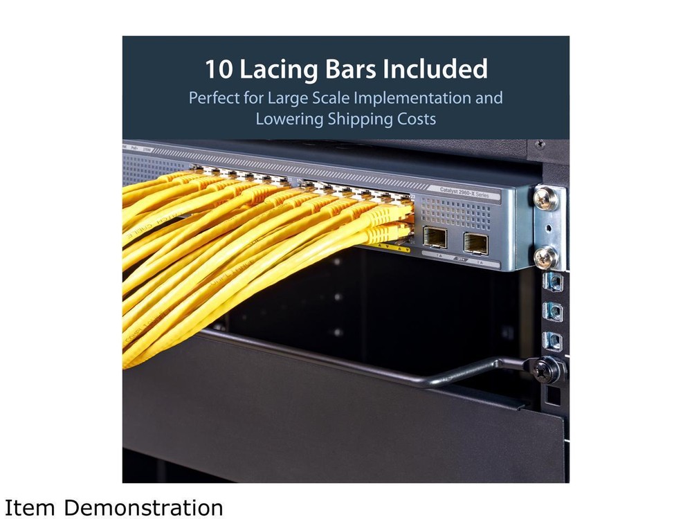 StarTech CMLB102 StarTech.com Cable Lacing Bar - 10 Pack - 75 degrees - 2 in off