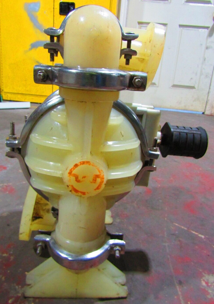 😃 WILDEN 1 1/2" POLYPROPYLENE PNEUMATIC DOUBLE DIAPHRAGM PUMP