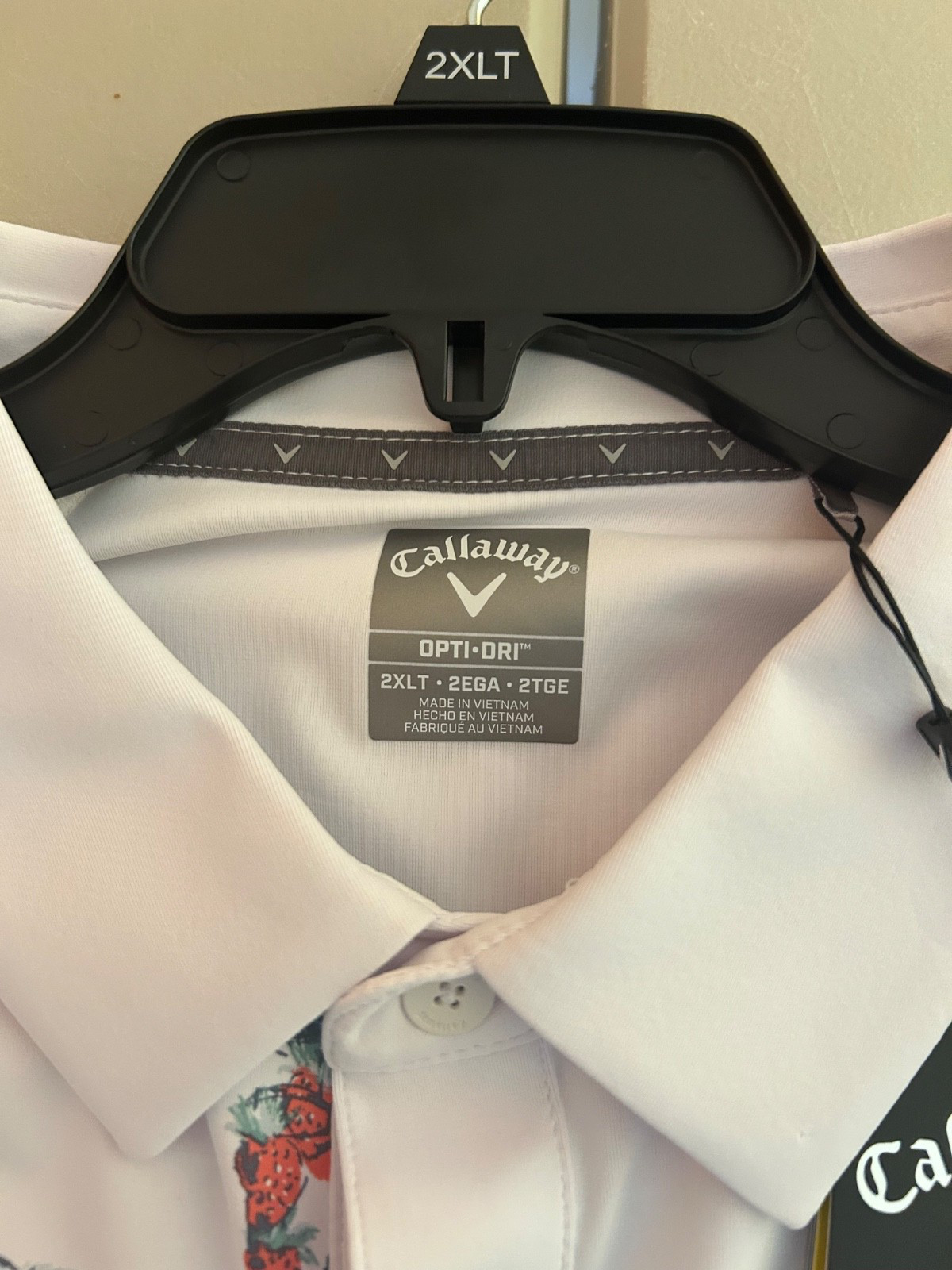 Callaway Stretch Golf Polo Shirt Bright White 2XLT Tall New